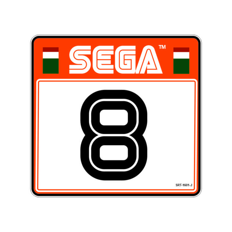 copy of sega rally 2 sticker siège numero 8